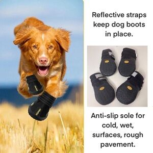 Waterproof Dog Booties, Snow Ice, Hot Pavement Protection, Reflective, 63-78 Lbs